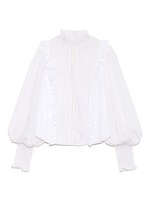 コットンレースブラウス/WHT