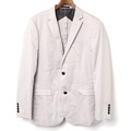 シャドーストライプテーラードシングルジャケット M バーバリーブラックレーベル 71233 BURBERRY BLACK LABEL グレー メンズ