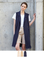 ジョーゼットノースリーブロングジャケット【メール便可／100】