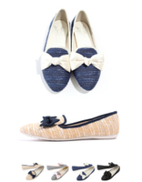 ストロー素材リボンパンプス