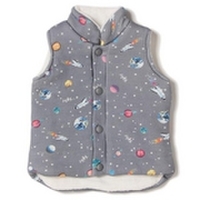 【50%OFF】スペース総柄裏起毛ベスト