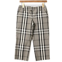 チェックカプリパンツ 38 バーバリーロンドン 61997 BURBERRY LONDON グレー系 レディース
