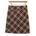 チェックスカート 36 バーバリーブルーレーベル 62980 BURBERRY BLUE LABEL ベージュ系 レディース