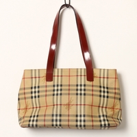チェックトート　バッグ  バーバリーロンドン br01000939 BURBERRY LONDON レッド レディース