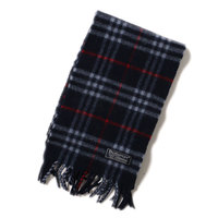 チェックマフラー バーバリーズ 42159 ネイビー系 プレゼント ウール100% 定番のノバチェック