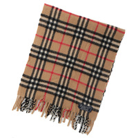 チェックマフラー バーバリーズ 42865 ベージュ系 プレゼント カシミア100% 定番のノバチェック