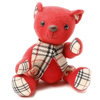 チェックマフラーテディベア　ぬいぐるみ  バーバリーロンドン 61958 BURBERRY LONDON レッド系 メンズ