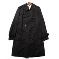 チェックライナー付ウエストベルトロングトレンチコート L バーバリーロンドン 67572 BURBERRY LONDON ブラック メンズ