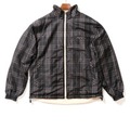 チェック柄ジップアップリバーシブルブルゾン M バーバリーゴルフ 65364 BURBERRY GOLF ブラック×ベージュ メンズ