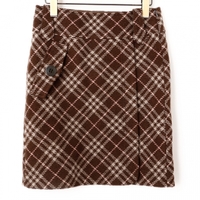 チェック柄スカート 36 バーバリーブルーレーベル 62616 BURBERRY BLUE LABEL ブラウン系 レディース