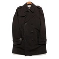 チンストラップ付ウエストベルト　ショートトレンチコート L バーバリーブラックレーベル 65279 BURBERRY BLACK LABEL ブラック メンズ