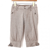 ツイードハーフパンツ 36 バーバリーブルーレーベル 62611 BURBERRY BLUE LABEL ブラウン系 レディース