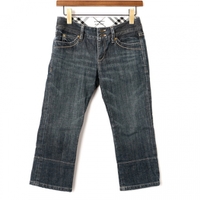 デニムクロップドパンツ 24 バーバリーブルーレーベル 62612 BURBERRY BLUE LABEL ネイビー系 レディース