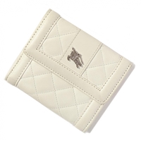 バーバリー 39525 二つ折り財布 ホワイト系 レディース 女性らしい優しいアイボリーのキルティング財布