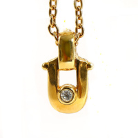 バーバリー デザインペンダント 27674 ゴールド系 小ぶりでシンプルなペンダントトップ