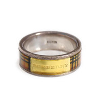 バーバリー 英国チェック指輪 ベージュ系 38448 メンズ レディース