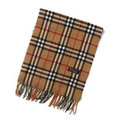 バーバリーズ チェックマフラー 42145 ベージュ系  ウール100％ 定番バーバリーチェック柄