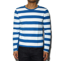 バーバリープローサム ボーダーTシャツ 37320 ブルー系 綿100％で通気性がよく快適な着心地