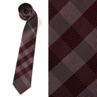 バーバリーロンドン チェック柄ネクタイ パープル系 34906 メンズ