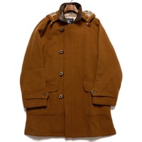 フード付ウールロングコート M バーバリーズ 65276 Burberrys ブラウン メンズ