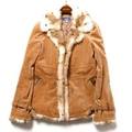 ファー装飾裏地キルティングジャケット 38 バーバリーブルーレーベル 65066 BURBERRY BLUE LABEL ベージュ レディース