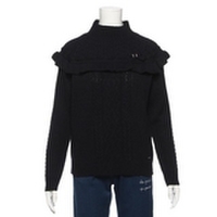 【50%OFF】フリルハイネックニット