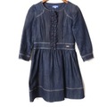 フリル装飾デニムワンピース 38 バーバリーブルーレーベル br01001534 BURBERRY BLUE LABEL ブルー レディース