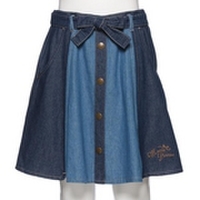 【50%OFF】フロントボタン配色デニムスカート