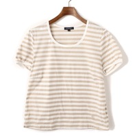 ボーダーTシャツ 5 バーバリーロンドン 60602 BURBERRY LONDON ベージュ系 レディース
