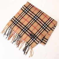 英国チェックマフラー 17650 バーバリーズ キャメル系 寒いシーズンの必須アイテム