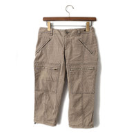 七分丈パンツ 36 バーバリーブルーレーベル 50674 BURBERRY BLUE LABEL ライトブラウン系 レディース