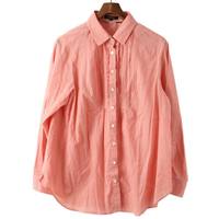 長袖シャツドレスシャツ 44 バーバリーロンドン 59665 BURBERRY LONDON オレンジ系 レディース