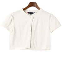 半袖カーディガン L バーバリーロンドン 60807 BURBERRY LONDON ホワイト系 レディース