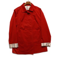 比翼裏地ストライプスプリングコート 11 バーバリーロンドン 65270 BURBERRY LONDON レッド 