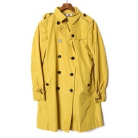 撥水加工裏地チェックトレンチコート 38 バーバリーロンドン br01001385 BURBERRY LONDON イエロー レディース