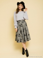 袖われシフォンブラウス/パープル