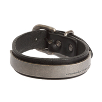 バーバリーブラックレーベル ブレスレット 37689 ブラック×いぶし銀系 メンズ 渋みのある大人のアクセサリー