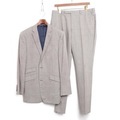 グレンチェックノッチドラペルテーラードジャケットスーツ  バーバリーブラックレーベル 74525 BURBERRY BLACK LABEL グレー メンズ