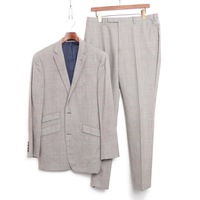 グレンチェックノッチドラペルテーラードジャケットスーツ  バーバリーブラックレーベル 74525 BURBERRY BLACK LABEL グレー メンズ