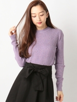 ウォッシャブルランダムリブニット/ラベンダー