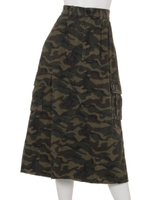 ロングカーゴスカート/ブラック