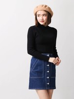 WEGO/前ボタンタイトミニスカート