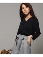 【洗える】フロントタックプルオーバー/ブルー系(094)