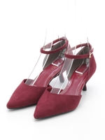 【Mathilda】ストラップセパレートパンプス/レッドスエード
