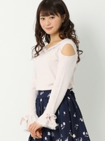 袖スリットロマンスニット/ベビーピンク