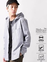 WEGO/3メリットチェックフードシャツ