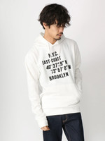 WEGO/ロゴプリントプルパーカー