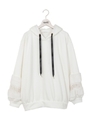 肩レースBIGパーカー/ホワイト