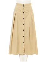 バックリボンデザインロングスカート/ベージュ