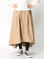 WEGO/ベルト付きチノロングイレヘムスカート